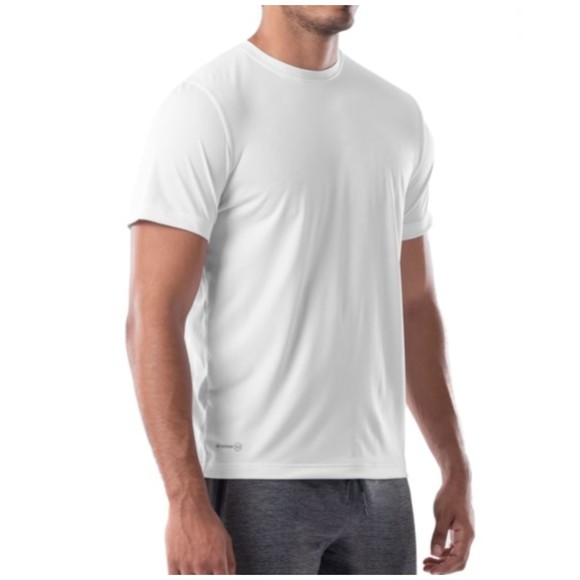 Active T-Shirt Men's 2XL Solid White RUSSELL Core Hybrid Jersey Tee - Picture 9 of 12